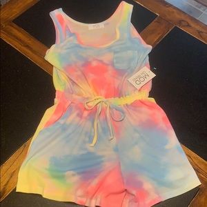 Ty-dyed short jumpsuit. Brand new never worn